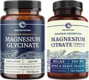 Magnesium Glycinate 400 mg (120ct) & Magnesiumsitraatti 500 MG (120ct) 