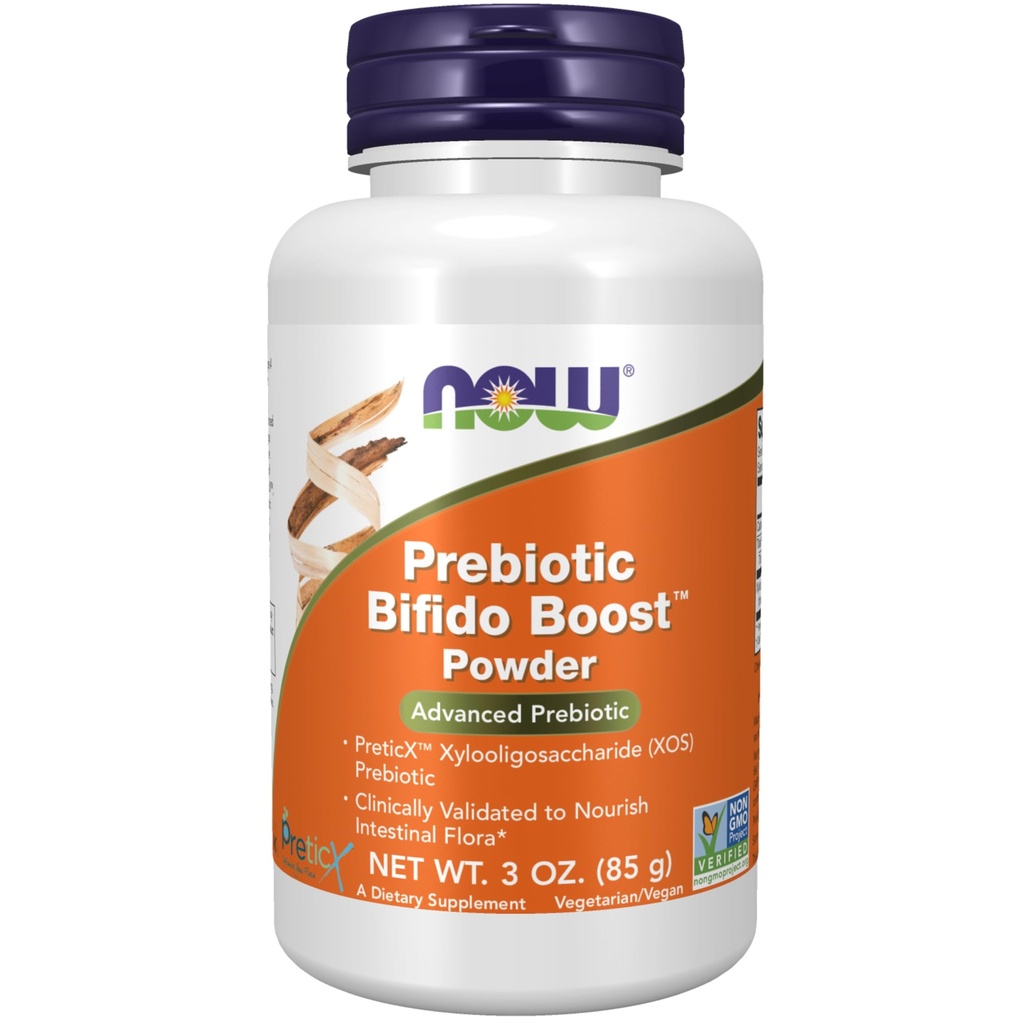 NOW Foods Supplements, Prebiotic Bifido Boost med PreticXTM Xylooligosaccharide (XOS) Prebiotic, Powder, 3-Ounce