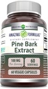 Fantastiska formler Pine Bark Extract 100 Mg | Vegetariska kapslar Supplement | Icke-GMO | Glutenfri | Icke-GMO | Glutenfri | 1 Pack | 60 greve