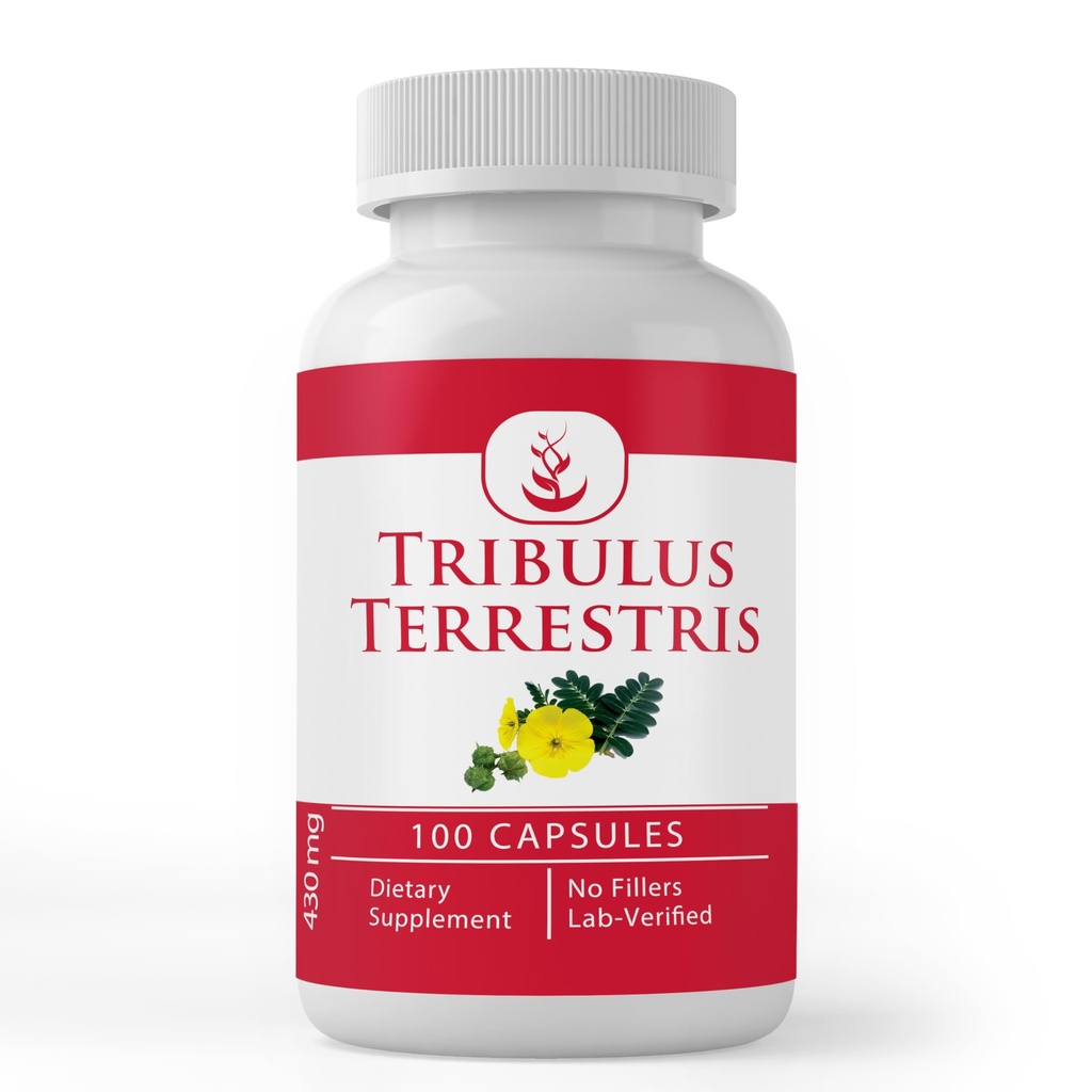 PURE ALKUPERÄISET AINEET Tribulus Terrestris (100 kapselia) aina puhdas, ei lisäaineita tai täyteaineita, Lab vahvistettu