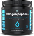 Collagen Peptides Powder - tehostettu absorptio, kaksinkertainen hydrolysoitu, Grass Fed, Keto Protein Powder kanssa C-vitamiini - Premium täydentää hiusten kasvua, ihoa, kynnet, nivelet ja luut, makuamaton