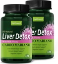 Herdmood Silymarin Milk Thistle Liver Detox Capsules for Fatty Liver, Alcachofa y Cardo Mariano con Silimarina para el Higado Graso, Liver Cleanse Detox & Repair Formula w/Artisoke Extract. 240Count