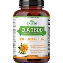 Zazzee High Potency CLA 3600, 180 Softgels, 3600 mg per Serving, konjugated Linoleic Acid from Saflori Oil, Voide ja Standardized, 60 päivän toimitus, ei-GMO ja valmistettu Yhdysvalloissa