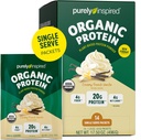 Purely Inspired Organic Protein Powder, 14 Single Serve Packets, Creamy Vanilla - 20g Plant-Based Protein Powder för Smoothies & Shakes - Dairy-Free, Non-GMO - för Män & Kvinnor
