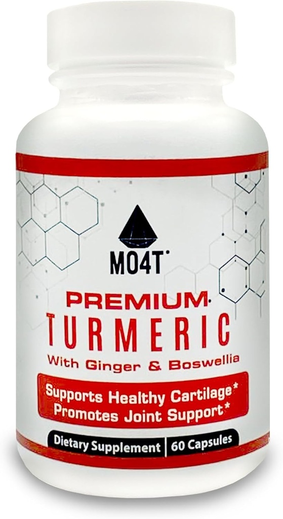 Premium Turmeric, Glukosamiini, Inkivääri, Chondroitin Sulfaatti, Boswellia Extract, MSM, Bioperine, Quercetin & L- Meth - 60 kapselia
