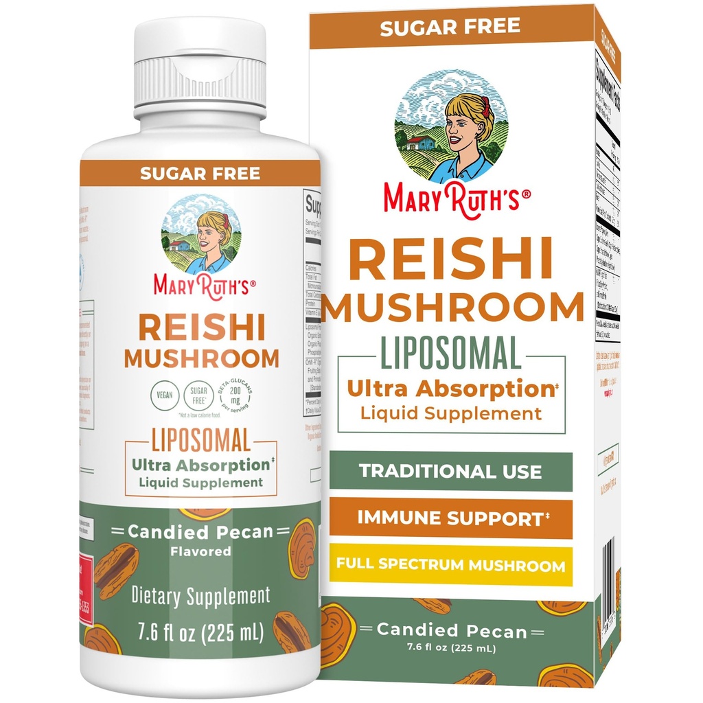 MaryRuth Organics Reishi Vegan Mushroom Supplement 
