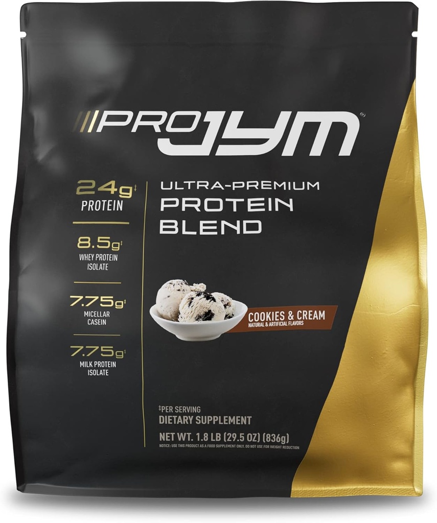 JYM Supplement Science Pro JYM Cookies & Cream Protein Powder - Heraproteiini Isolaatit, Kaseiini, & Milk Protein, Lean Muscle Building for Men & Women, 22 Tarjoukset