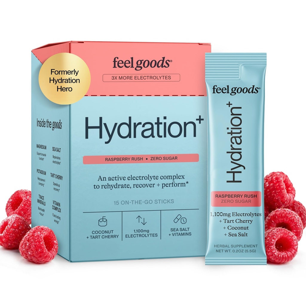 Känna varor Hydration Hero, 1000mg Electrolytes Powder, Sugar Free, Magnesium, Organic Aloe Vera, L Theanine, Vitamin C & B12, Keto, Vegan, Electrolyte Packets, Blue Raspberry, 15 Count