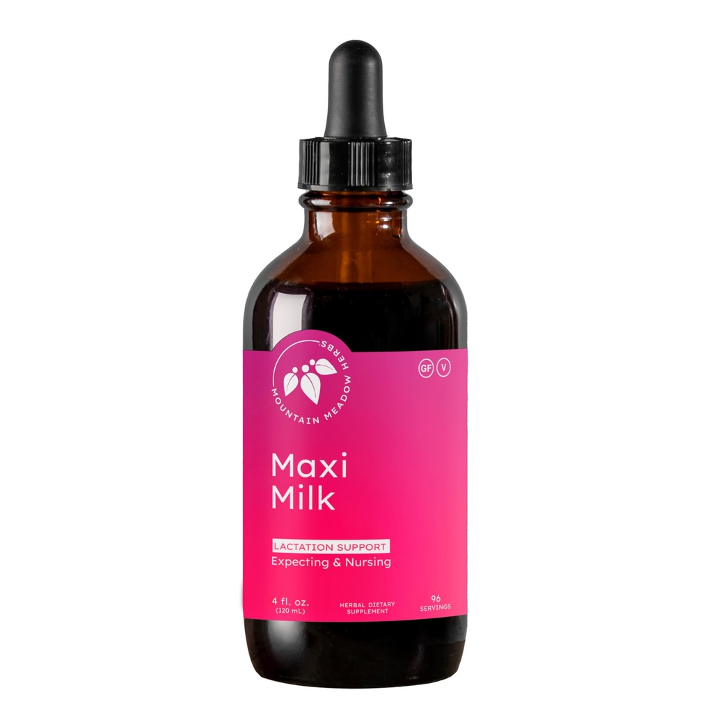 Mountain Meadow Yrtit Maxi-Milk - Natural Liquid Imetys Tuki lisätä rintojen maidon tuotantoa nopeasti & tehokkaasti imetys äidit - 4 oz