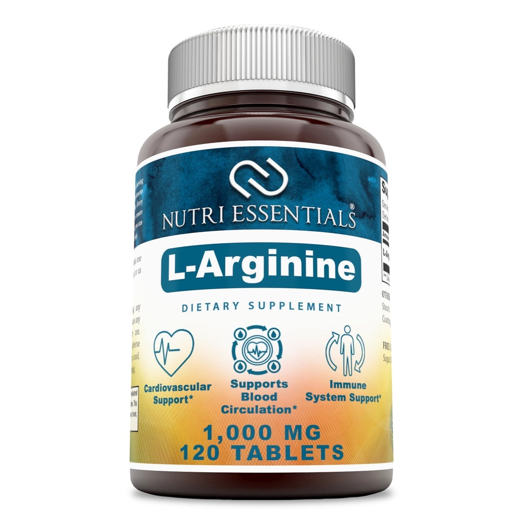 L-arginiini 1000 Mg 120 tablettia Ravintolisä - Tukee Kardiovaskulaarisia terveys - tukee immuunijärjestelmän toimintoja - edistää verenkierron