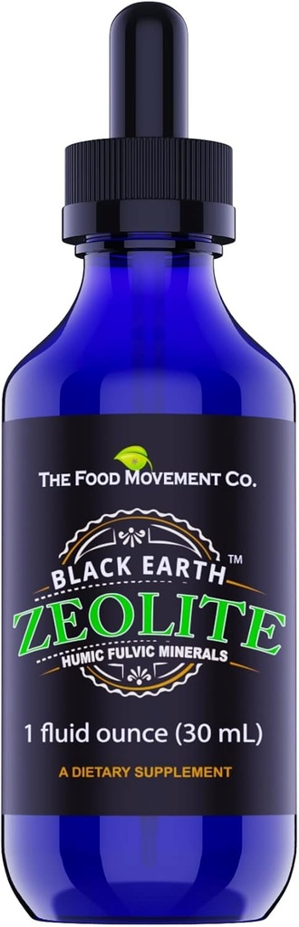 Black Earth Zeoliitti Hummeri Fulvic Acids Trace Minerals aikuisille ja lapsille Detox, Gut Health ja Immuuni tuki - 1oz Liquid Drops täydentää