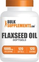BulkSupplements.com Pellavaöljy Softgels - Pellavaöljy Supplement, Pellavansiemenöljy 1000 mg Softgels - Kasviperäisiä Supplement, Gluteeniton, 1 Softgel per Serving, 120 Count (Pack of 1)