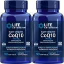 Life Extension COQ10 Super Ubiquinol 100mg 90 Count (Pack of 2) med förbättrad Mitochondrial Support