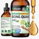 BIO KRAUTER® Menopause lisäravinteet naisille* - Dong Quai Drops 4 Fl.Oz 56 päivän toimitus - Vegaani Angelica Root Tincture for Menopause Support - Alkoholiton ja sokeriton - Rentoutuminen ja naisten hyvinvointi