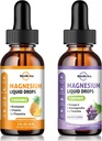 2 pakkaus Magnesium Complex Liquid Drops Ananas & Grape Maku