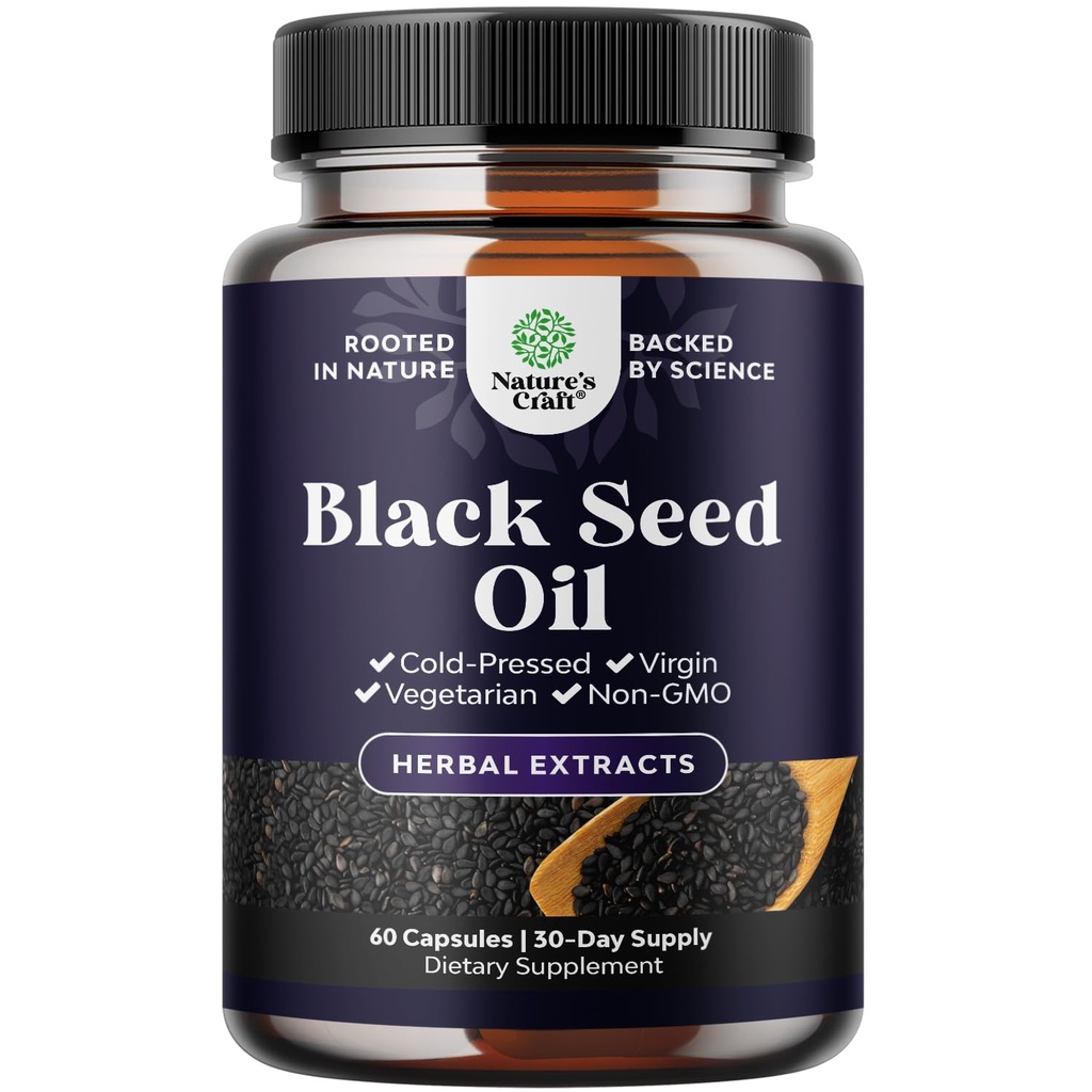 Vegaani Musta siemen öljy kapselit - Kylmä Pressed Nigella Sativa Musta Cumin Seed Oil kapselit Omega 3 6 9 Antioksidantteja ja Thymokinonin hiusten kasvua Immuuni tuki Yhteinen terveys ja digestio