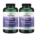 Swanson Triple Magnesium Complex - Mineral Supplement - Natural Support - Featuring Citrate, Oxide & Aspartate - (300 kapselia, 400 mg Each, 2 pakkaus)