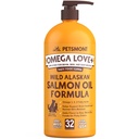 Petsmont Omega Love+ Wild Alaskan Salmon Oil for Dogs Formula 32 oz - Fish Omega Liquid Pumpu Kissat Tuet Yhteinen toiminta Immuno Heart Health Food Supplement Lemmikkieläimet Natural EPA DHA rasvahapot