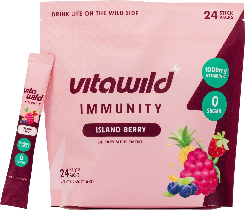 Kosteus + nesteytys Elderberry & Sinkki Immuunituki Kosteuspakkaukset ... C-vitamiini 1000 mg