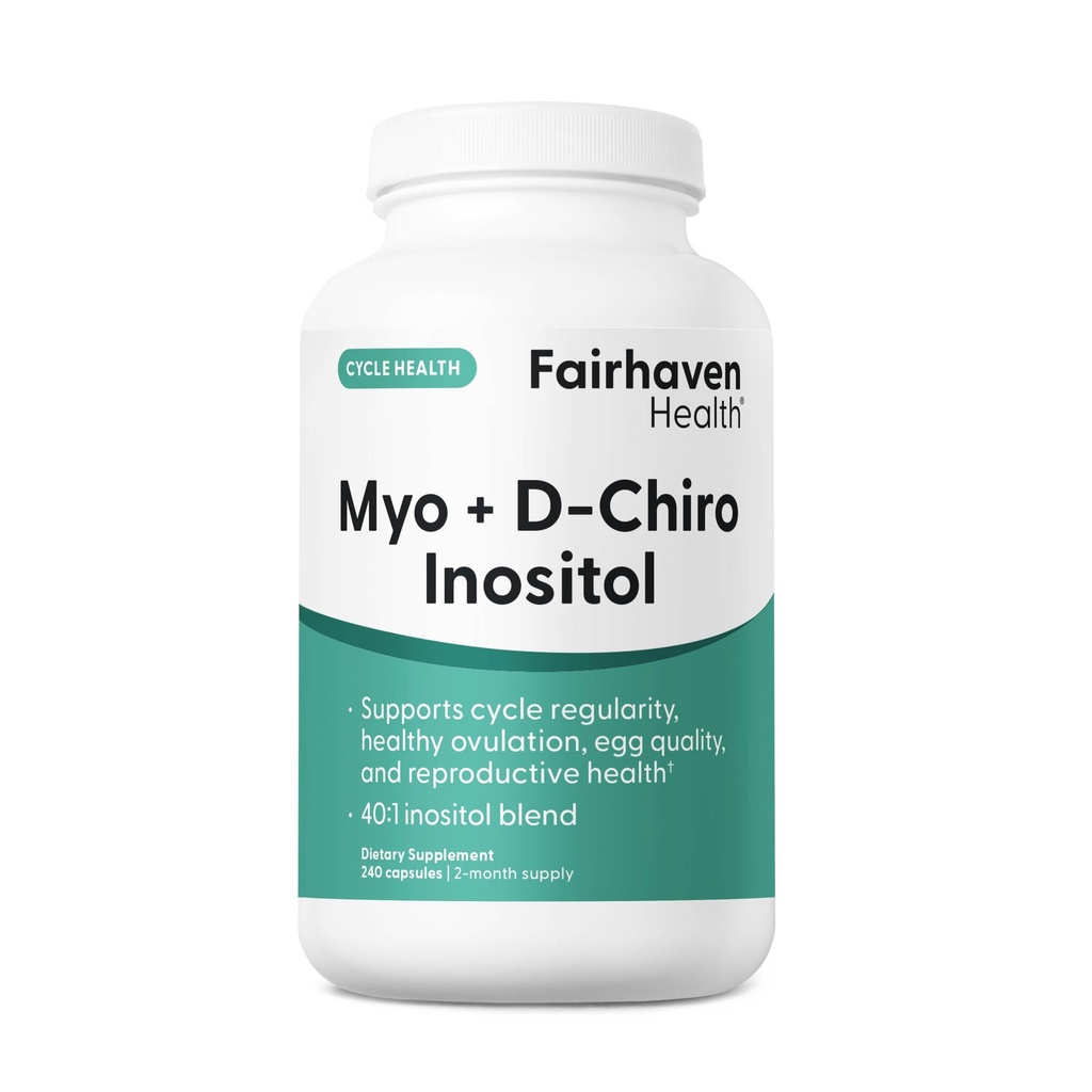 Fairhaven Health Myo-Inositol ja D-Chiro Inositol täydennysosa naisille 40:1 Suhde ... Naisten hedelmällisyys täydentää naisten ja hormonitasapaino* ...
