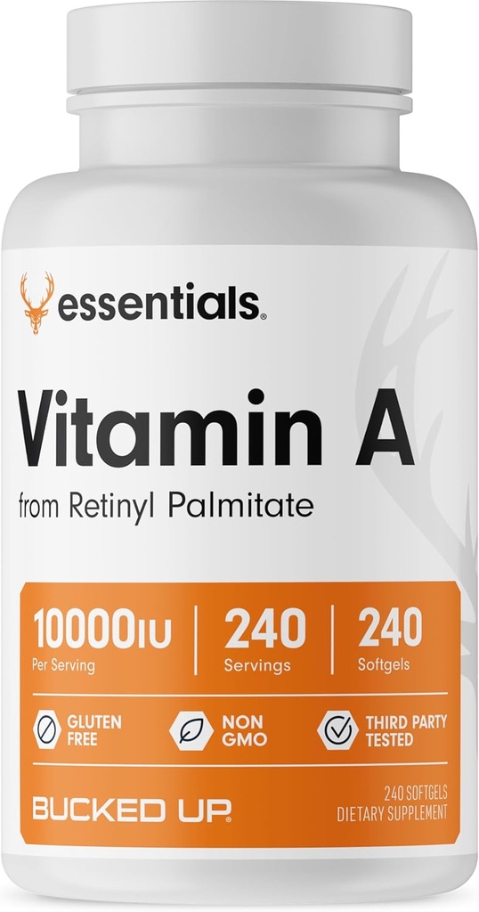 Bucked Up A 10000IU per Serving, Essentials (240 Servings, 240 Softgels)