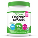 Orgain Organic Vegan Protein Powder, Natural Un makeuttamaton - 21g Kasviproteiinia, 4g Prebioottikuitua, matalan Net Carbs, Laktoosin ainesosat, ei lisättyä sokeria, ei-GMO, Shakes & Smoothies, 1.59 lb