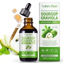 Soursop Graviola Liquid Drops - Soursop Bitters Liquid - Soursop Lehdet Extract - Luonnollinen antioksidantti - Cell Support & Regeneration - Immuuni Boost - Rentoutua - Maksa ja uni (1)