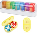FYY Matka pilleri Järjestäjä, 14 Osastot Päivittäinen pilleri Organizer Kannettava pilleri tapauksessa Irrotettava päivittäin pilleri laatikko kukkaro tasku Hold vitamiineja, Cod Liver Oil, Lisäravinteet ja lääke-valkoinen
