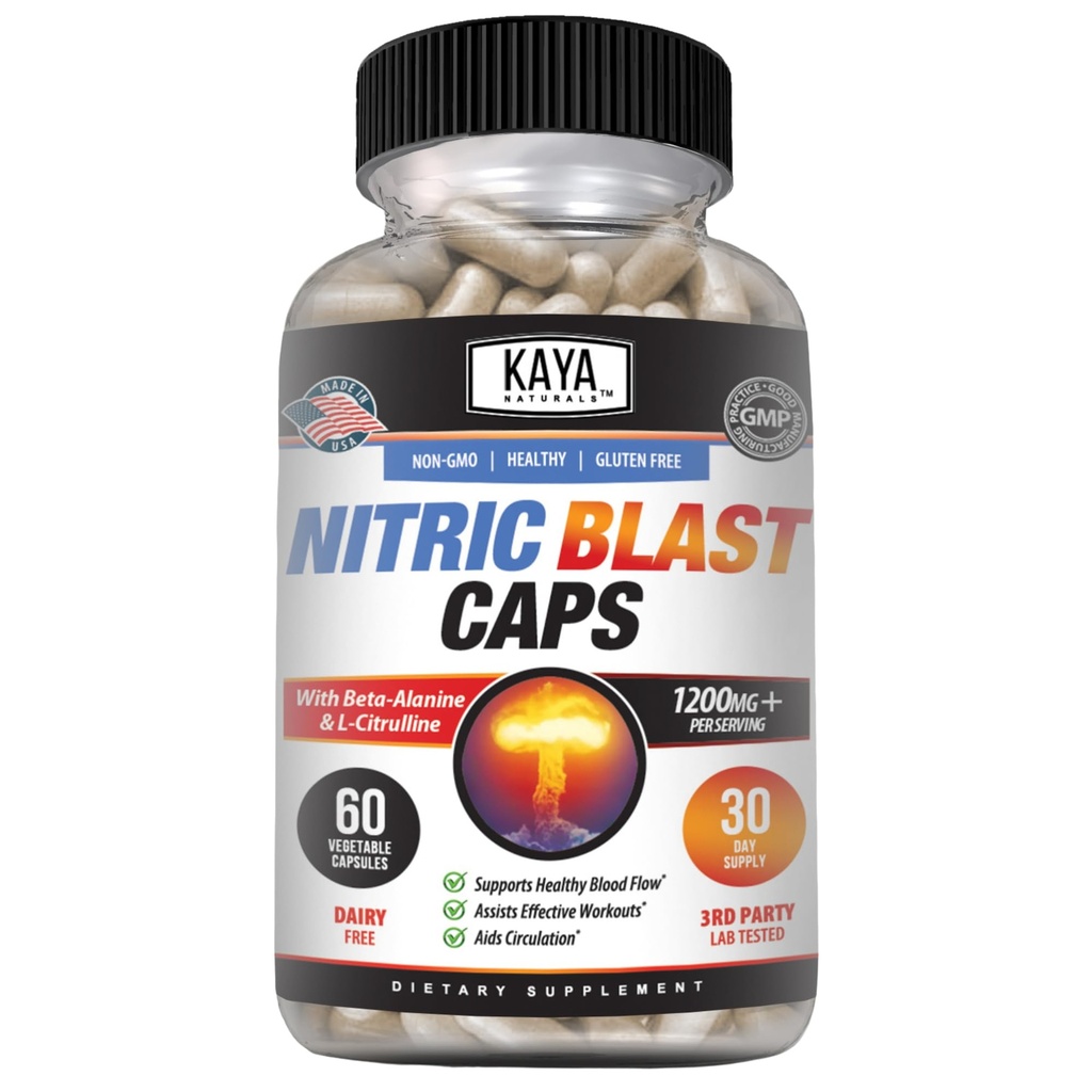 Kaya Naturals - Nitric Blast Potent Kaikki luonnolliset kasviperäisten täydentää suurin terveyshyötyjä ...