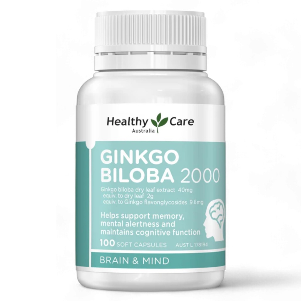 Tervehdys Ginkgo Biloba 2000mg 100 kapselia Australian Valmistettu