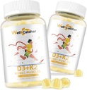 D3-vitamiini K2 Gummies - D3-vitamiini 5000IU K2 (MK-7) 120mcg lisäravinteet B-vitamiini Complex Sugar Ilmainen aikuisille Lapset tukevat luuhameet vahvuus Immuuni Mango Flavor 60 Counts 2 pakkausta