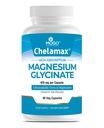 Chelamax Magnesium Glycinate. Dead Sea Sourced, 100% kelated magnesium unitukea, lihaskramppeja, Bone Health. Made in USA, 3rd Party Tested, Heavy Metal Free,Glicinato de Magnesio Kapselit.