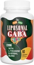 Liposomal GABA L-Theanine lisäravinteet 1200mg - Korkea Imeytyminen GABA Complex Ashwagandha, kamomilla, Tart Cherry Herbal täydentää miesten ja naisten, 60 Softgels