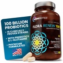 100 miljarder probiotika - 15-Strain Probiotic för kvinnor och män, DRCaps Delayed Release, Prebiotics, L-Glutamine, Apple Pectin, Gut Lining Support, Shelf Stable, Non-GMO, 60 Vegan kapslar för vuxna