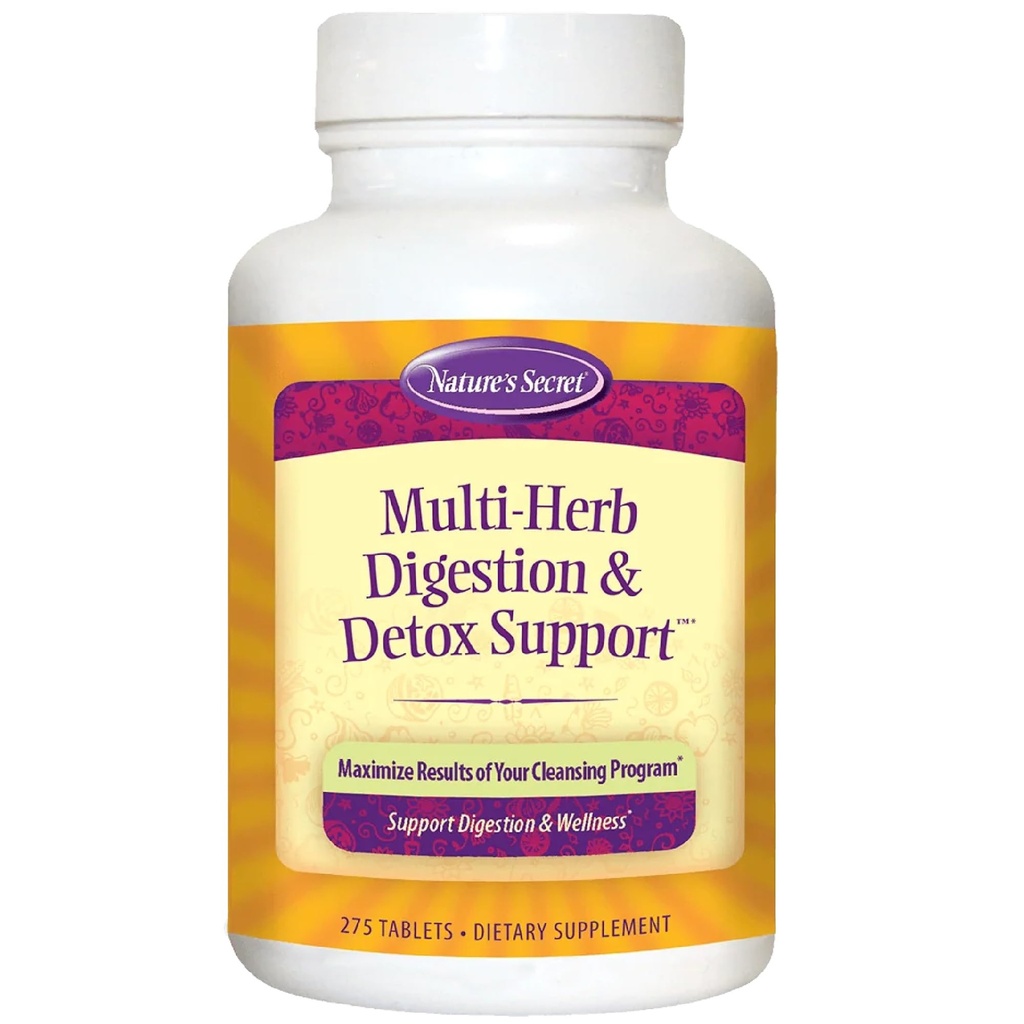 Naturens Secret Multi Herb Digestion och Detox Support Economy Diet Supplement, 275 Count