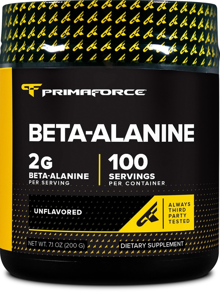 Primaforce Beta Alanine Powder, aromiton, 200 grammaa - gluteeniton, ei-GMO-lisäaine miehille ja naisille