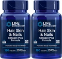 Life Extension Hiukset, iho ja kynnet Collagen Plus Formula, 180 tablettia (pakkaus 2)