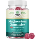 Extra Strength Rauhoitu Magnesium Gummies aikuisille - rentouttava Magnesium Citrate Gummies kanssa Elemental Mag - uniapu Soft Chews Vadelma maku - Body & Mind Rentoutuminen - 60