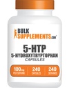 BulkSupplements.com 5-HTP kapselit - 5-Hydroksitryptofaani, Aminohappo täydentää - Gluteeniton, 1 kapseli per tarjoilu, 240 Count (Pack of 1)
