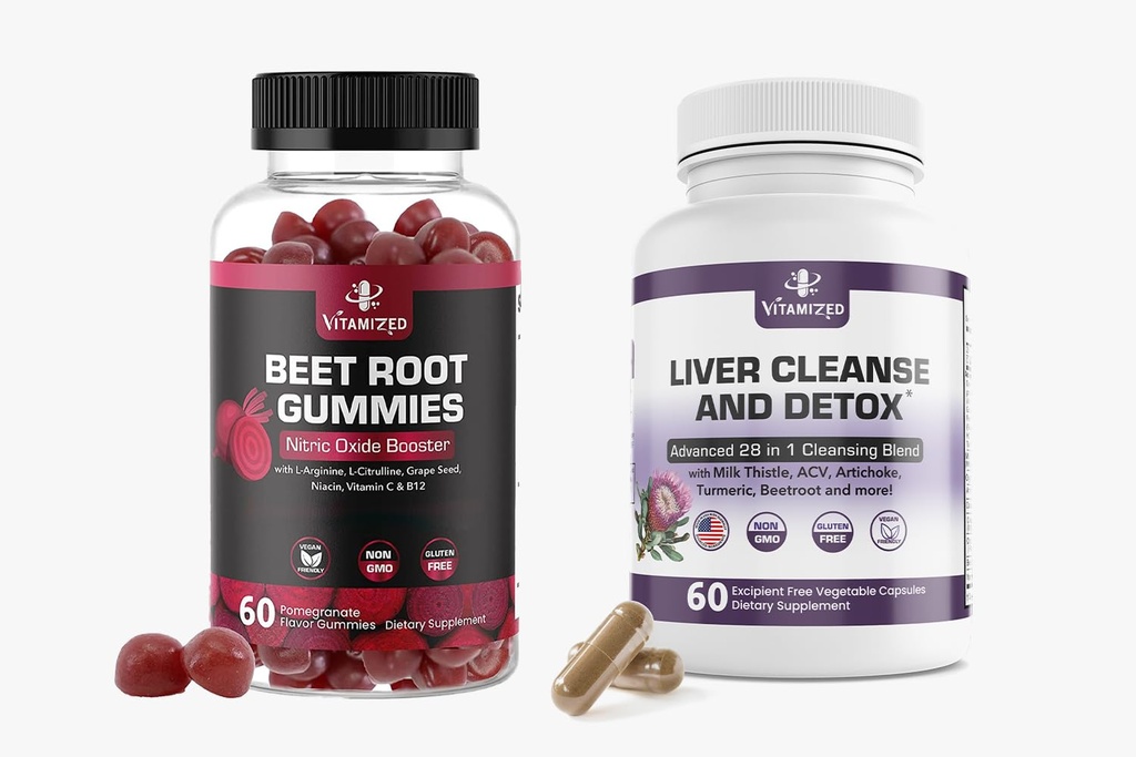 Kokonaisvaltainen hyvinvointi Combo: Maksan tuki & Beet Root Gummies