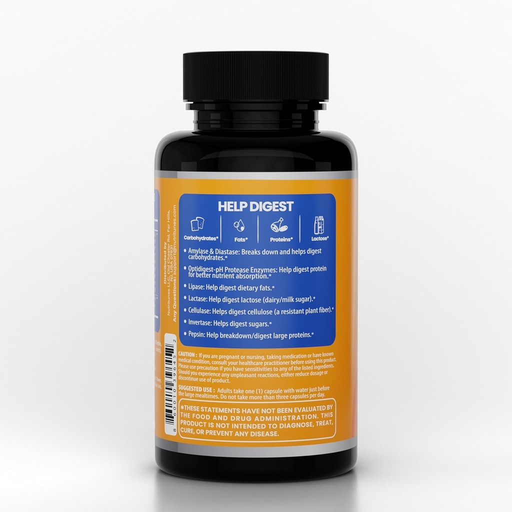 All-in-One Multizyme Dgestive Enzymes täydennysosa ... Helposti rikkoo karbeja, rasvoja, proteiinia ja meijeriä... tukee terveellistä ruokahalua, turvotusta ja Gut Comfort ...