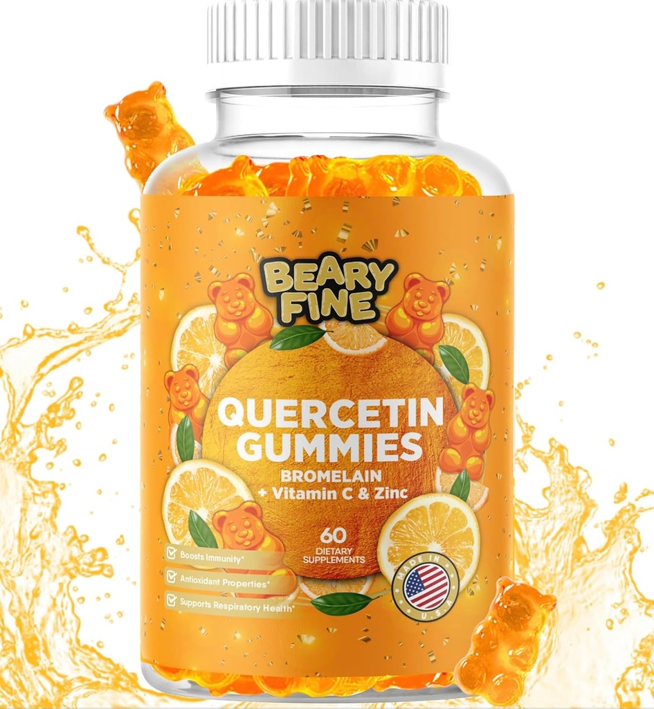 Quercetin kanssa bromelain Gummies - C-vitamiini + Sinkki & D3-vitamiini .