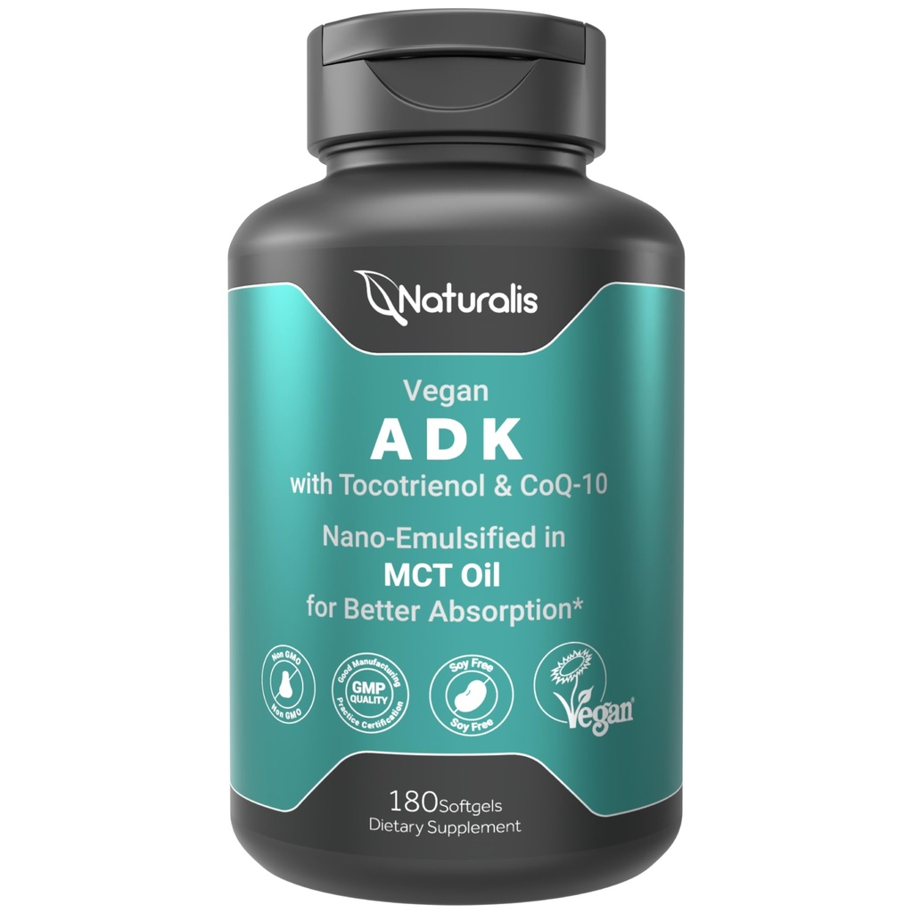 Naturalis Vegan-vitamiini ADK 50 mg tokotrienolia ja CoQ-10 ...
