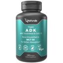 Naturalis Vegan Vitamin ADK med 50mg Tocotrienol och CoQ-10 | Nano-Emulsified i EVOO för bättre absoprtion | Non-GMO, Soy Free och Vegan Society Certified | 180 Veggie Softgels (Carrageenan Free)