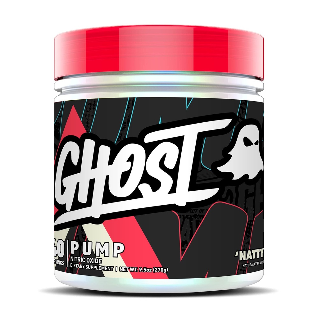 GHOST-pumppu Typpioksidijauhe, Natty - 40 tarjoilua - Sokeri ja Stim-free Pre-Workout-lisäravinteet - L-sitruliini, Arginiininitraatti ja L-glutationi - soija ja gluteeniton, vegan
