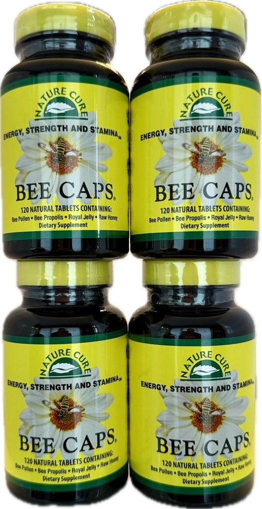 Alkuperäinen Bee Caps ruskea pullo - 4 pakkaus - 120 Count Jokainen pullo