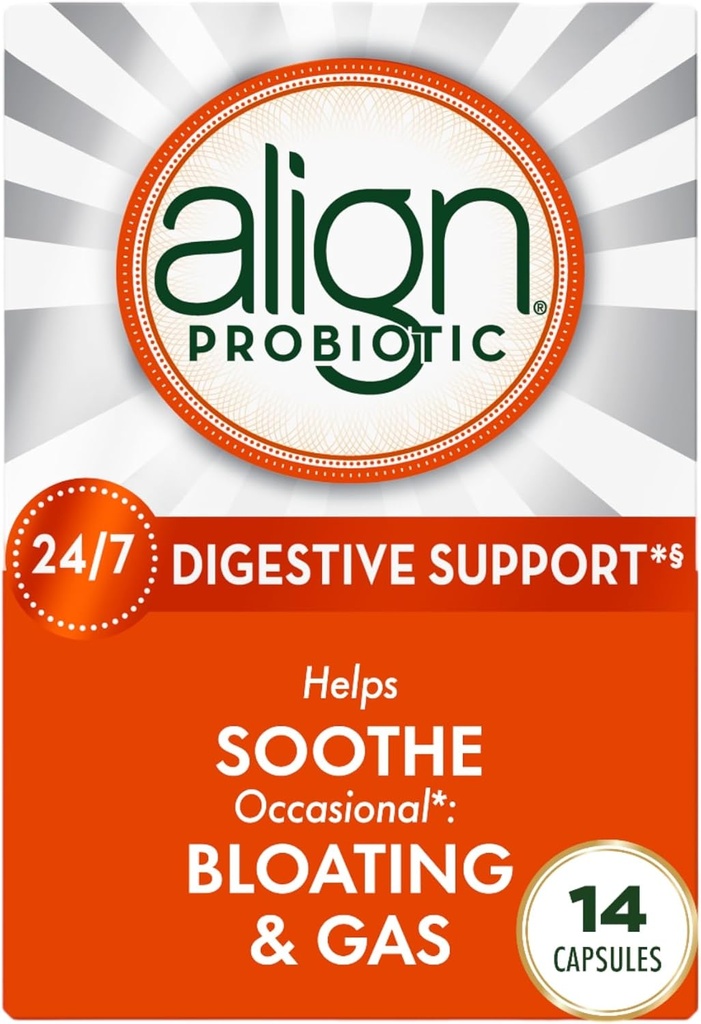 Align Probiotic, Probiotics for Women and Men, Daily Probiotic Supplement for Digestive Health*, #1 Rekommenderad Probiotic av läkare och gastroenterologer, 14 kapslar