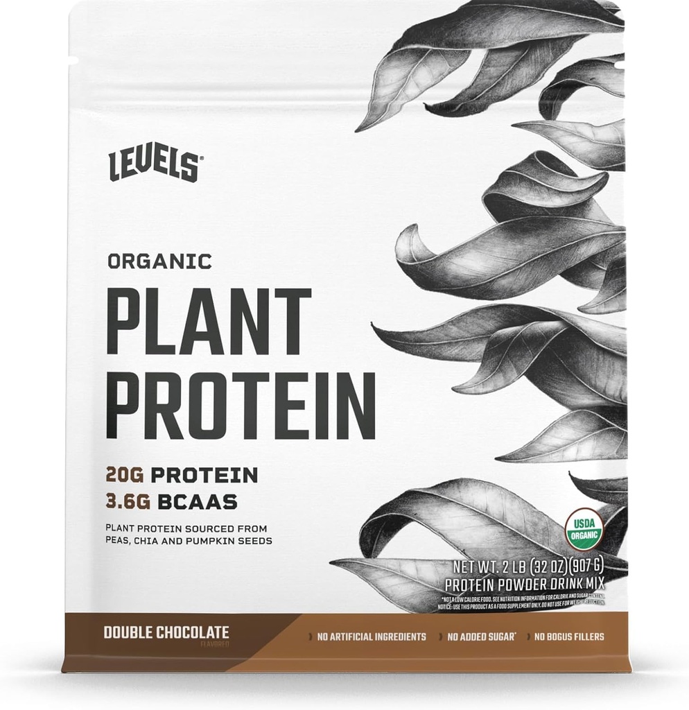 Tasot Organic Plant Protein, 20G proteiinia, Ei keinotekoisia, Double Chocolate, 2LB
