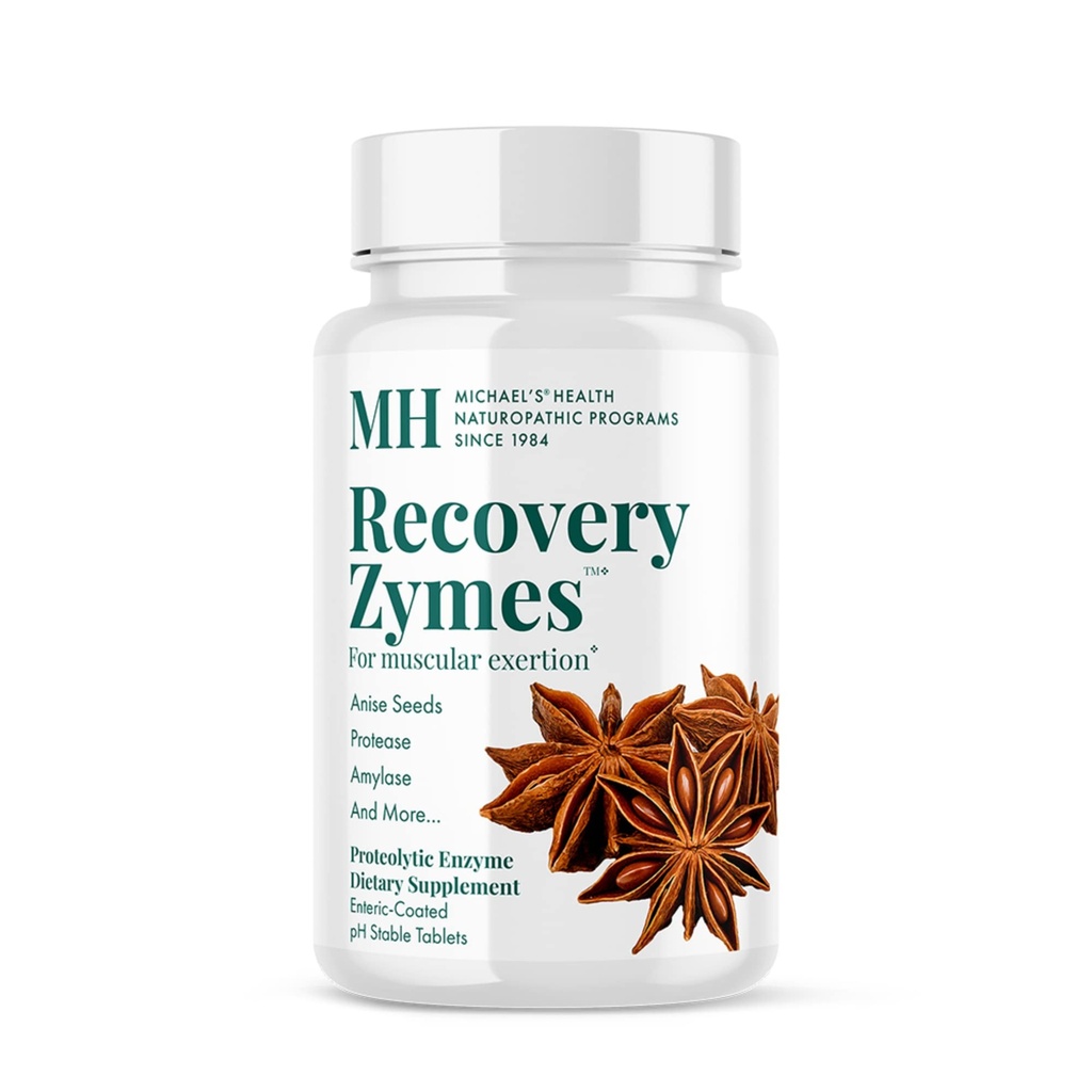 MICHAEL's Health Naturopaattiset ohjelmat Recovery Zymes - 90 Enteric päällystetty pH vakaat tabletit - Proteolyyttinen Enzyme täydentää - tukee luonnon tulehtumista vaste - 15 tarjoilua