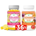 Lunakai Collagen ja E-vitamiinia Gummies Bundle - ei-GMO: n anti ikääntymisen lisäravinteet miehille ja naisille - Natural Gummy kanssa C-vitamiini & 250 mg Natural VIT E